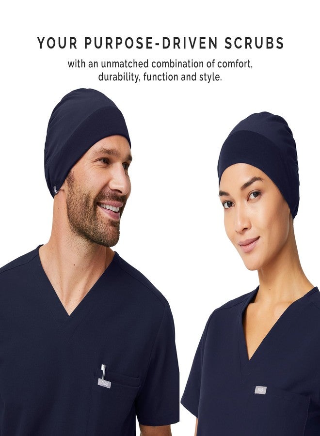 FIGS Modern Expandable Unisex Scrub Cap for Women and Men - Navy, One Size - Image 4